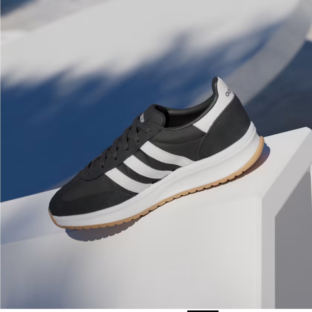 adidas RUN 7OS 2.0 SHOES Core Black / Core White / Core White women size 7 NEW - Picture 6 of 16